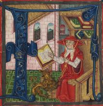 painting of clergyman reading book