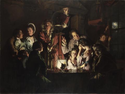 An Experiment on a Bird in an Air Pump by Joseph Wright of Derby - Available at Digital History